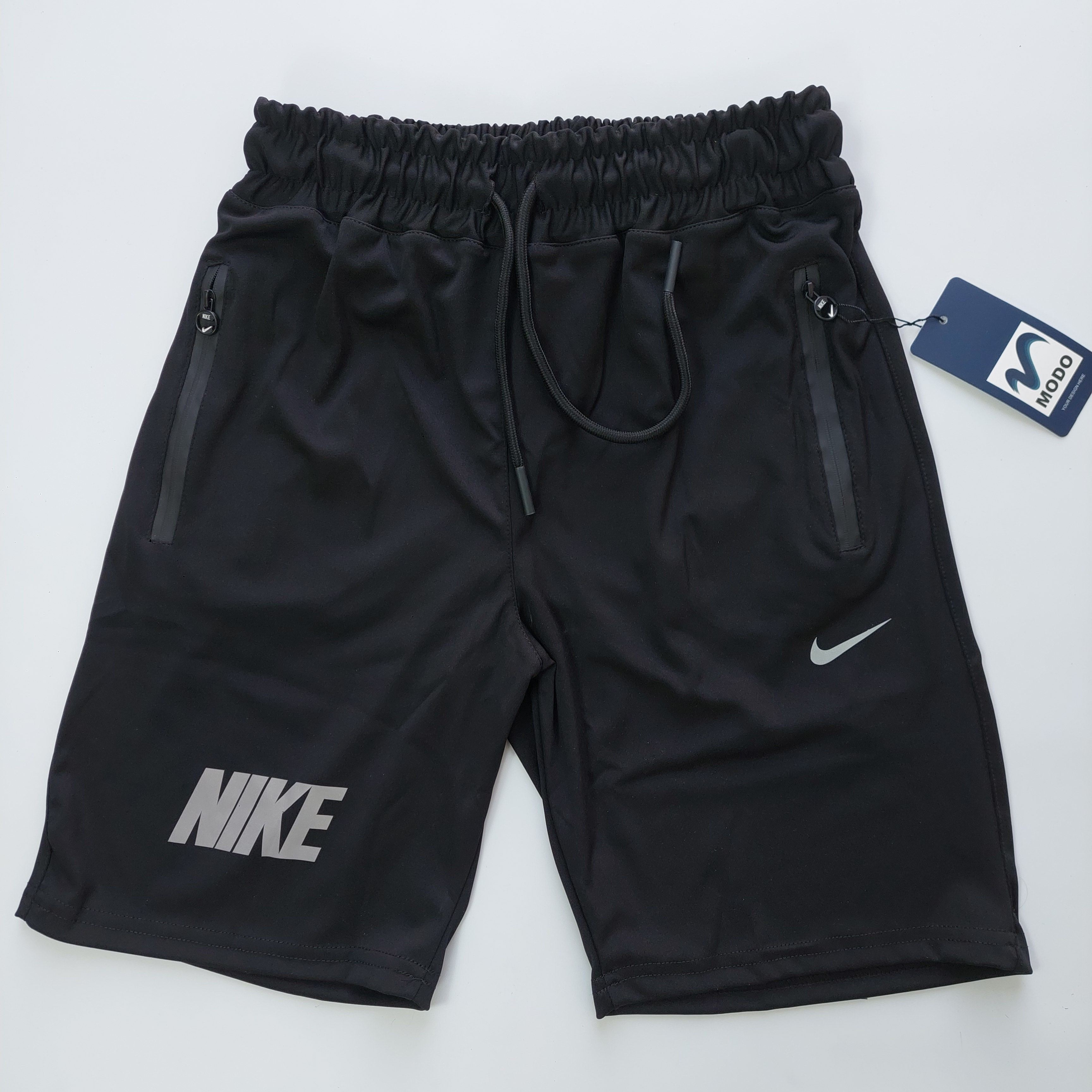 شلوارک ورزشی مردانه | پارچه غواصی | رنگ مشکی